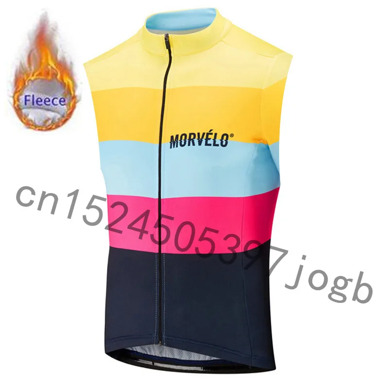 Новинка 2019 зимний теплый мужской жилет MORVELO PRO TEAM без рукавов для велоспорта