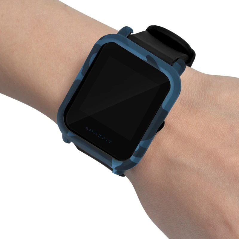 2 шт. чехол для Xiaomi Amazfit Bip камуфляж защитный бампер крышка красочные умные часы чехол для Amazfit Bip аксессуары Coque