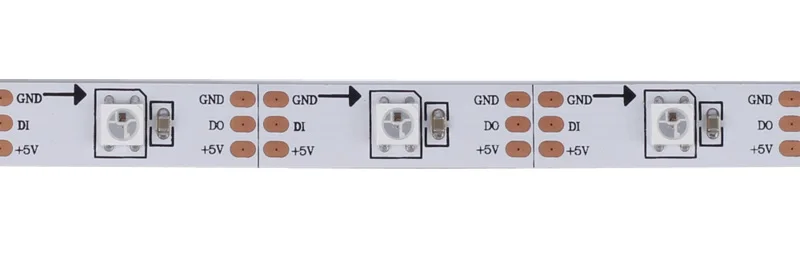 CHINLY светодиодный полосы WS2812b DC5V RGB 5 м 150 светодиодный 150IC SMD5050 белый Цвет печатных плат не Водонепроницаемый светлый верх поставщик