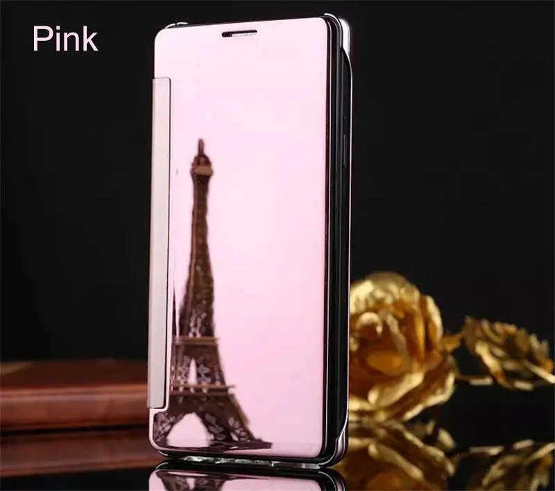 Чехол для iPhone 8 7 Plus светоотражающий зеркальный прозрачный пластиковый флип чехол