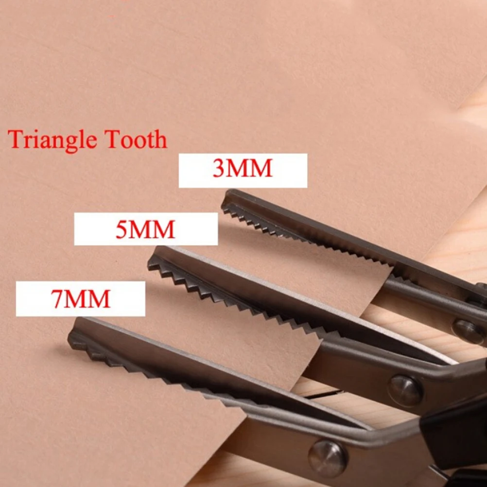 1PC Triangle Circle Arc Teeth Scissors Pro Zig Zag Pinking Shear Sewing