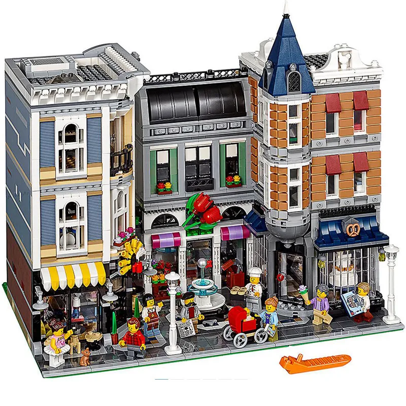 

15019 City Street Creator Assembly Square Romantic Restaurant Building Blocks 4122pcs Compatible with Legoings