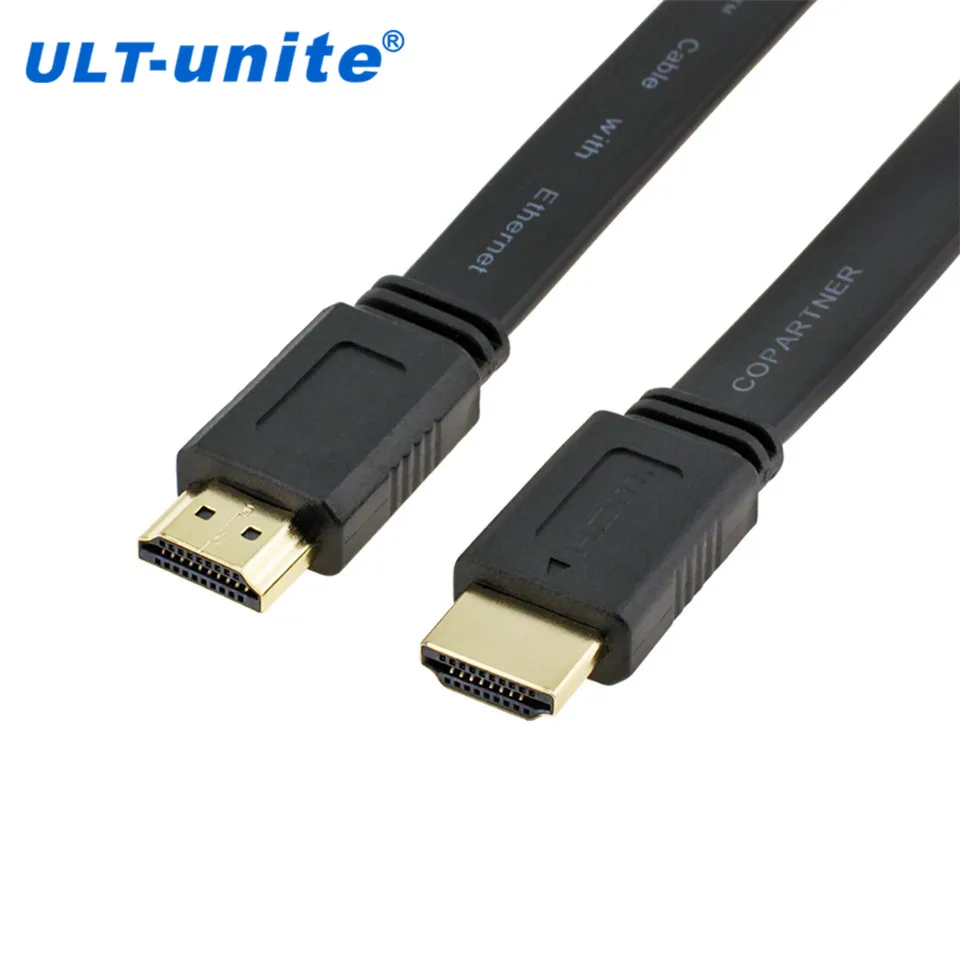 ULT unite Gold Plated Plug Male Male HDMI Cable Flat HDMI Cable Awm ...