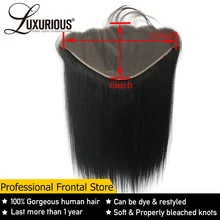Orelha a Orelha 13x6 Lace Fechamento Frontal Com a Parte Profunda 8-22 polegada Reta Brasileira Humano de Remy frontal do cabelo Pré Arrancou Parte Livre(China)