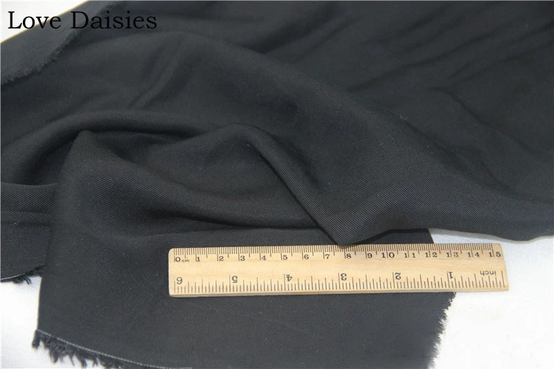 Тенсел черный оливковый зеленый гладкий хороший драп ткани ткань для DIY весна ветровка верхняя одежда брюки Текстиль