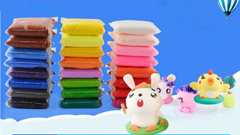 24pcs Ultralight Clay 100g Color Clay Children's Toys Diy Handmade Space Plasticine Bagged Mud Toys for Children Adult Toys Gift