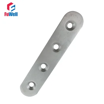 

6pcs 96mm x 20mm Straight Bracket 201 Stainless Steel 2.7mm Thickness Mending Repair Plate Connector Flat Bracket
