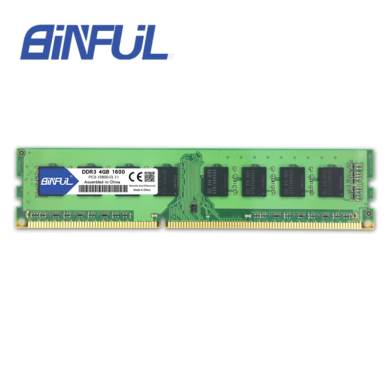 Binful бренд DDR3 PC3-12800 4 Гб 1600 МГц для рабочего стола оперативная Память память 1,5 в совместим с все материнские платы