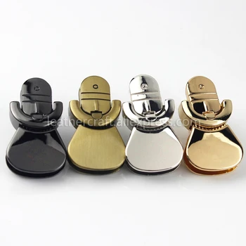 

1x Metal Bag Tongue Lock Clasp Push Lock Closure Catch Buckles Leather Craft Women Bag Purse Handbag Accessories 1-15/16"