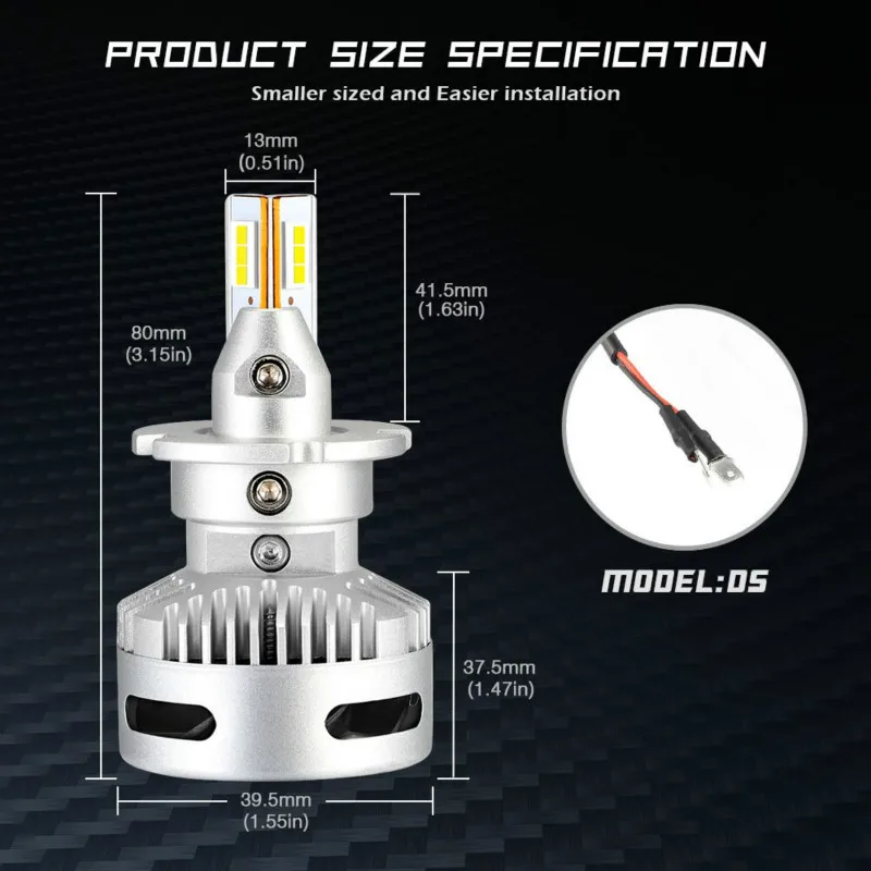 Автомобильный светильник Novsight 90w 12000lm 6500k Led H7 H11/D1/D2 светодиодный головной светильник 9005(Hb3)/9006(Hb4) /9012/D5 Авто Blub супер яркий Dc 9 v-22 v