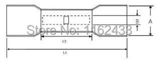 100 шт. BHT-1.25 термоусадочные провода разъема 22-16 AWG 0,5-1,5 mm2 сращивания встык Термоусадочные трубки совместных обжимной вывод