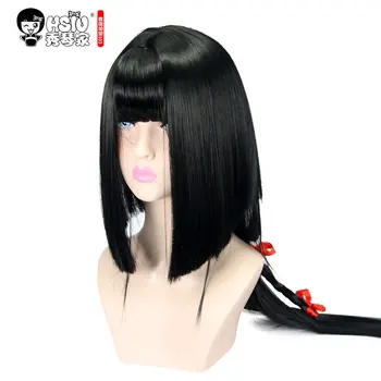 

HSIU game Onmyoji Yanyanluo black plait braid Cosplay Wig Costume Play Wigs Halloween Costumes Hair free shipping High quality