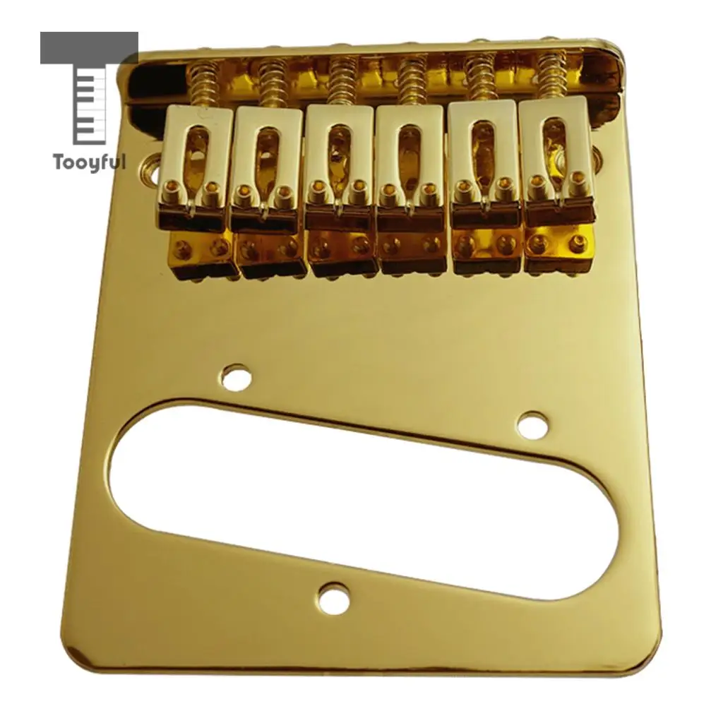 Tooyful черный золотой 6 Седло мост ж/винт гаечный ключ для Tele Telecaster гитары TL
