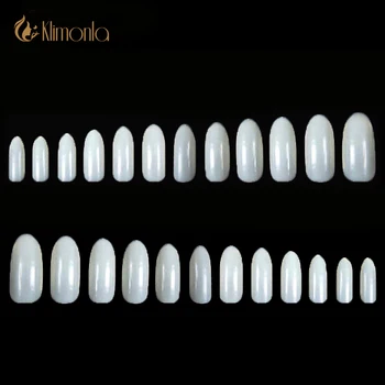 

500Pcs/lot French Oval Full Cover Nails Artificial Natural Round False Fake Nail Art Tips Professional Decorations Art Tools