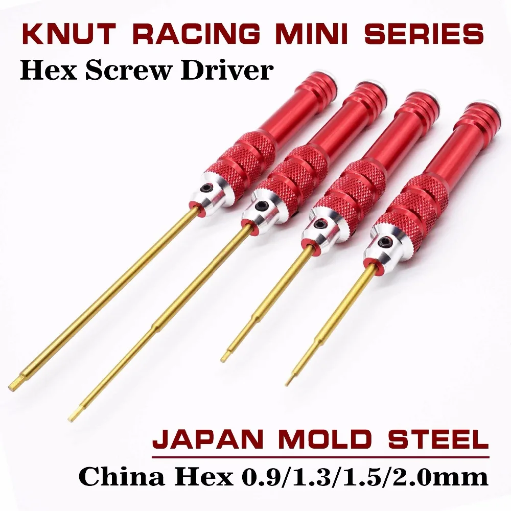 

High Grade Titanium Plating Hex Screwdriver Screw Driver Tool Kit Set for RC Car Aircraft Robot 0.9mm 1.3mm 1.5mm 2.0mm