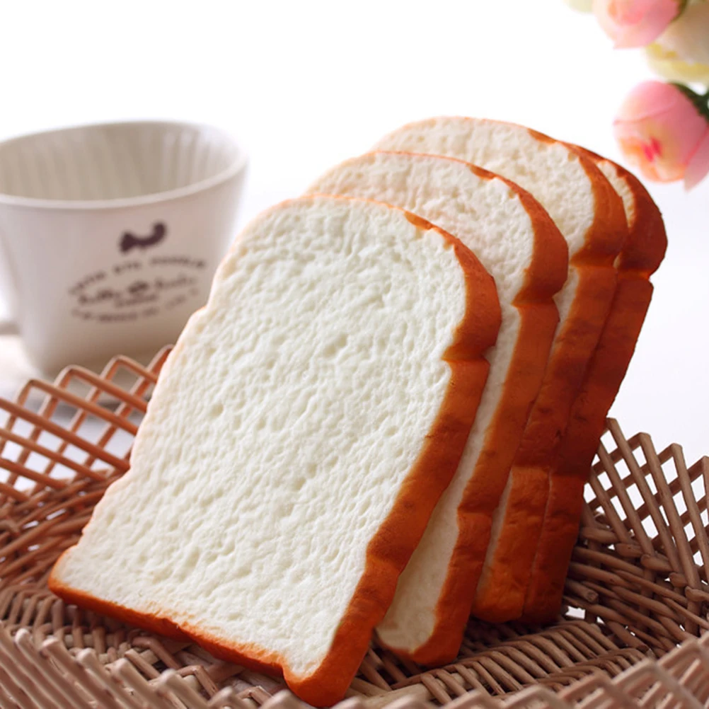 

JINHF 1PCS Jumbo Squishy Sliced Toast Toy Funning Hand Pillow Gift Mobile Phone Strap Soft Bread Scented Home Kitchen Decor