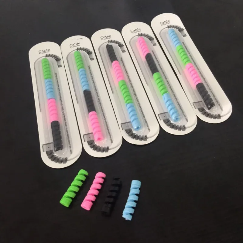 

4 x USB Cable Wire Charger Protector Saver For iPhone Macbook Samsung Sony Line Protective Sleeve