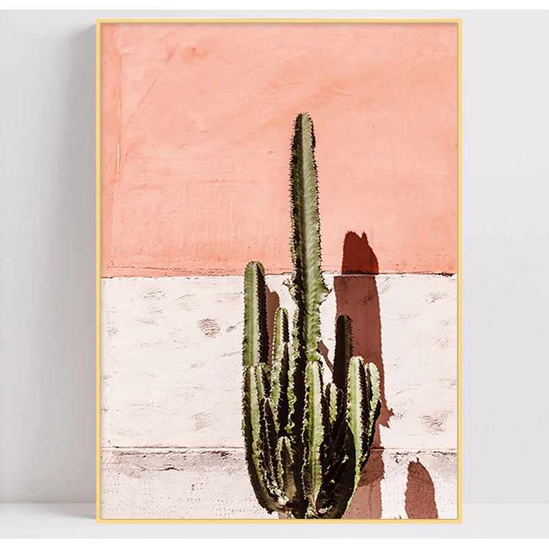 Cactus Canvas Painting Plant Prints Sea Side Wall Art Poster and Print Decorative Picture for Living Room Home Decor (4)