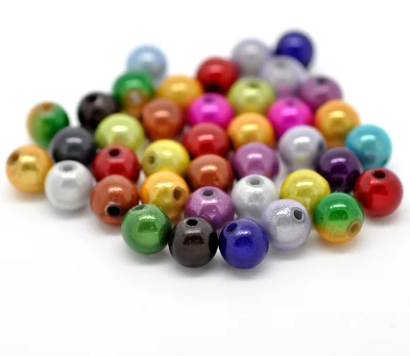 Круглые акриловые шарики DoreenBeads случайное чудо 8 мм 15 шт. | Украшения и аксессуары