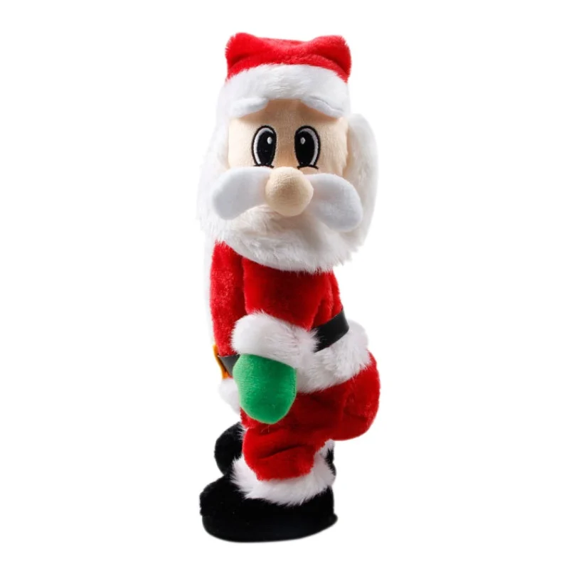 

2Pcs Electric Music Buttocks Santa Claus Dolls Shaking Hips Santa Claus Singing Electric Toy For Kids Christmas New Gift