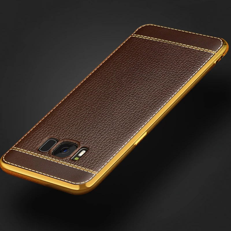 

KaiNuEn luxury tpu leather pattern phone back etui,cases,cover,coque,case for samsung galaxy s8 plus s8plus s 8 silicone silicon