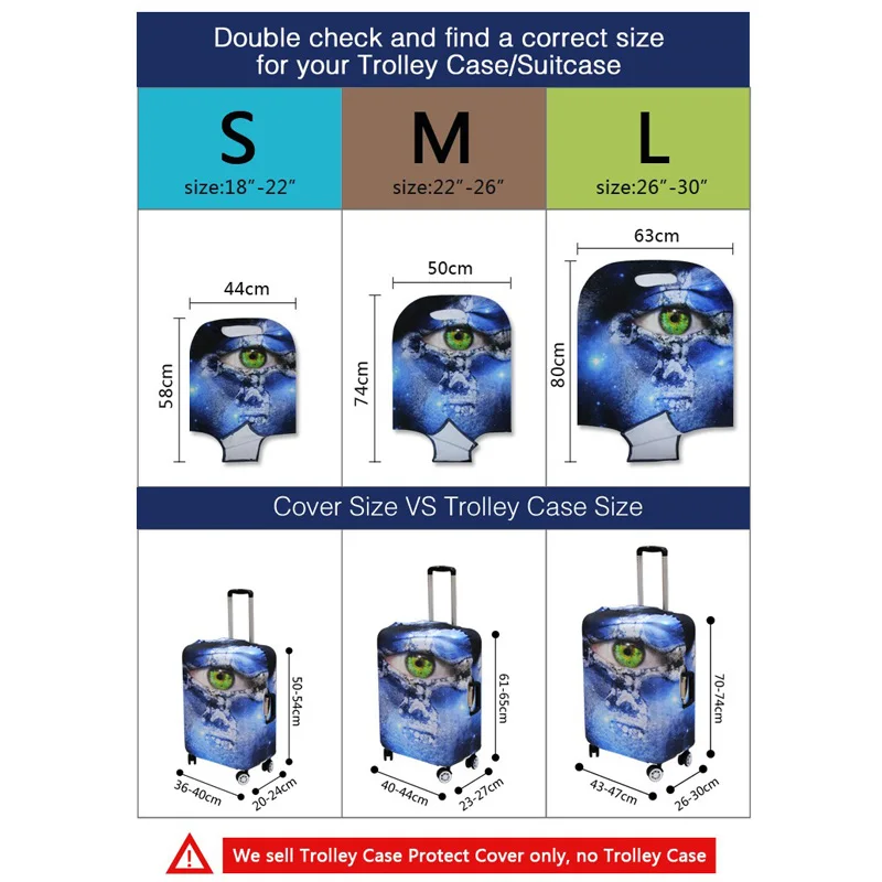 Защитные чехлы для чемоданов, дорожные аксессуары, высокоэластичная ткань, Чехол для багажа, подходит для чемоданов 18-30 дюймов, capa para mala