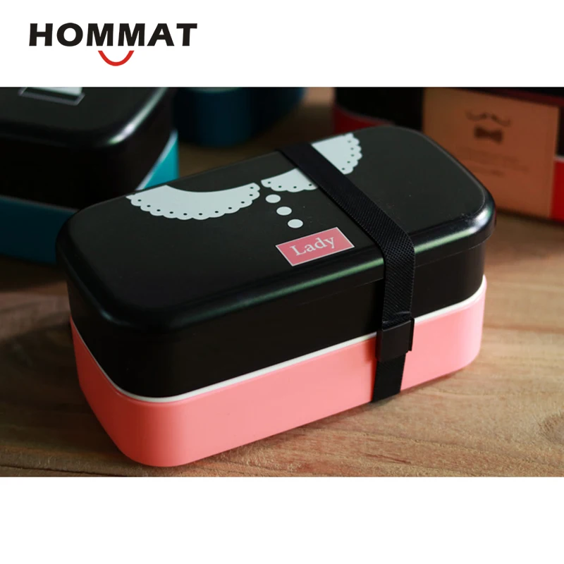 2 слой Бенто ланч бокс для детей Питание контейнера пищи посуда 1000ML|lunchbox for
