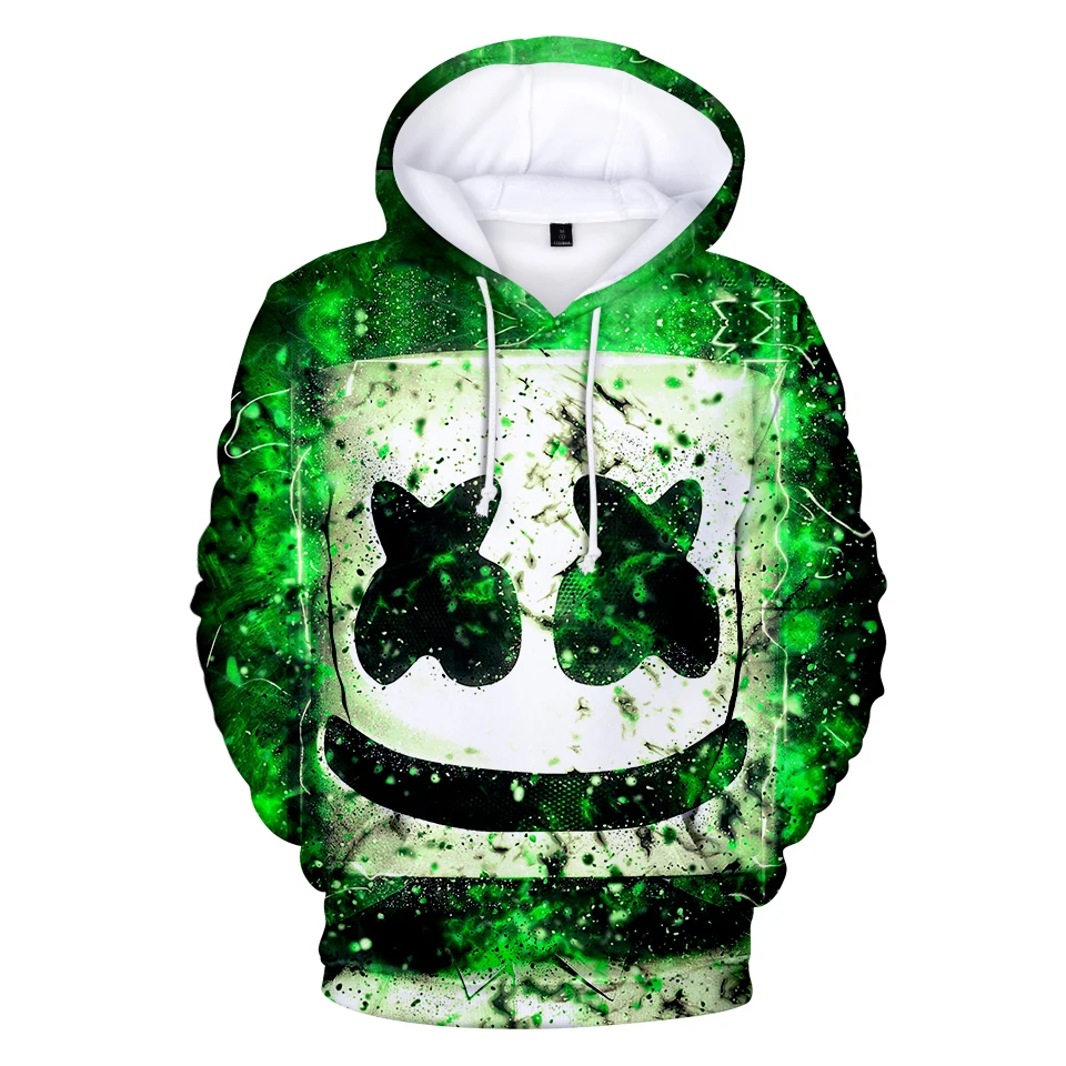 

2019 Marshmello 3D Hoodies Men/women Fashion Hip Hop Harajuku 3D Print marshmello Men's Hoodies and Sweatshirt Casual Clothes