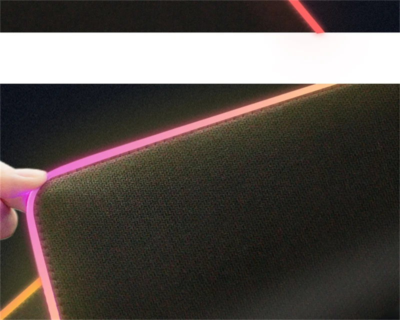 Hongsund супер-большой светильник-излучающий коврик для клавиатуры с боковой блокировкой игровой коврик для мыши утолщенный семицветный светодиодный светильник s