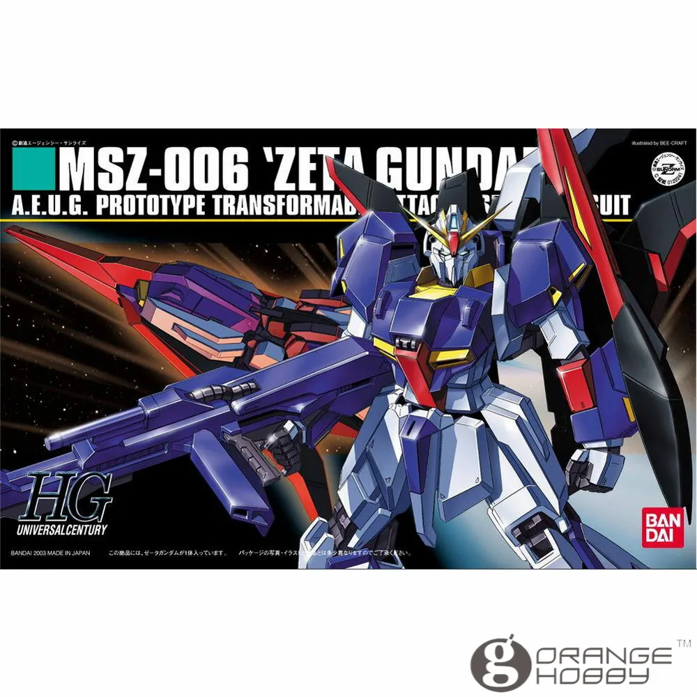 

OHS Bandai HGUC 041 1/144 MSZ-006 Zeta Gundam Mobile Suit Assembly Model Kits