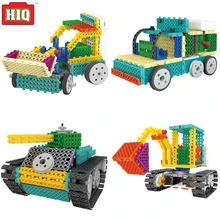 Tank Excavator Bulldozer Blocks Toys RC DIY Robots Toys Electric Building Blocks My Robot Time Educational
