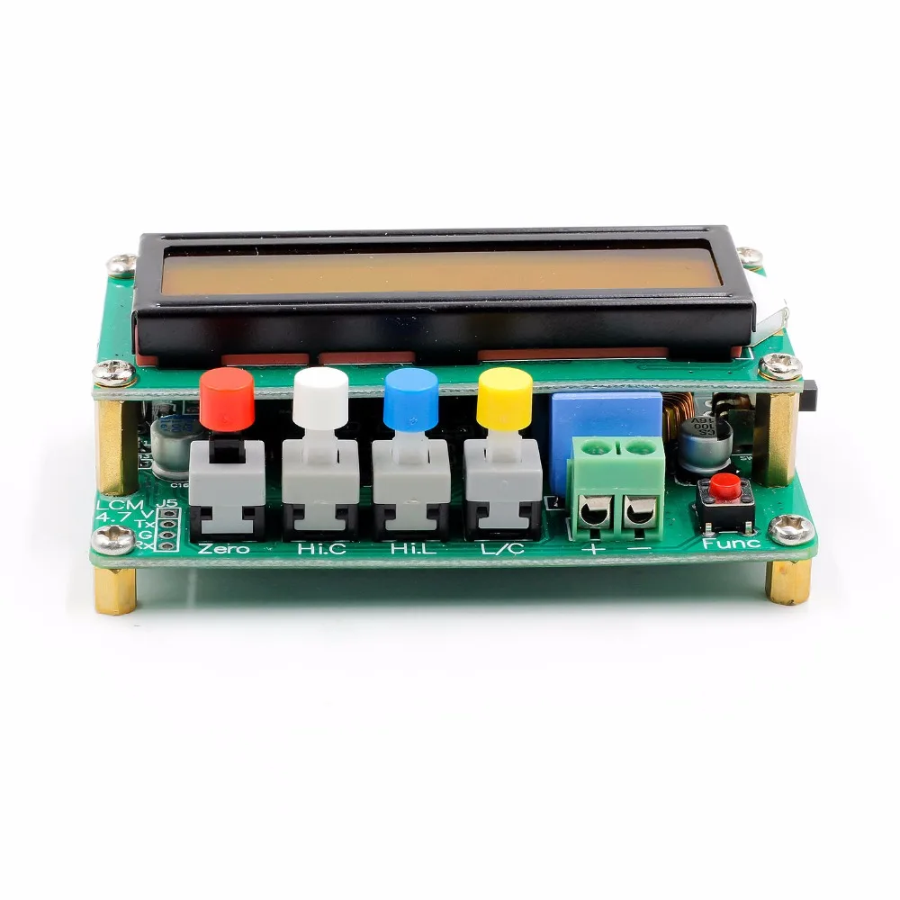 Ceny Cyfrowy miernik pojemności LCD indukcyjności tabeli TESTER LC miernik częstotliwości 1pF 100mF 1uH 100H LC100 A + klip testowy