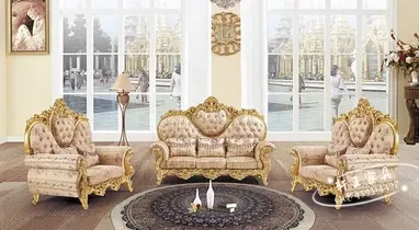 Us 810 0 American Antique Style Living Room Sofa Set In High Quality Velvet Fabric With Carving 8521 Sofas From Furniture On