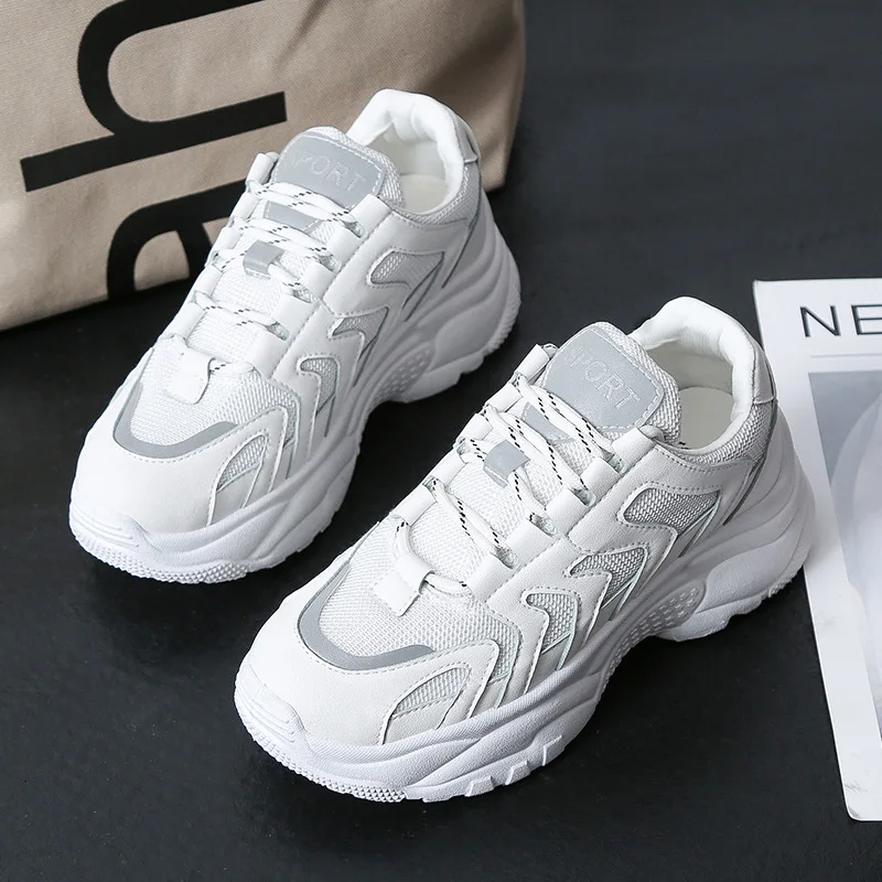 Women Shoes Breathable Chunky Sneakers White Dad Shoes Women Platform Shoes Vulcanize Shoes Casual Women Sneakers Femme Basket Women Shoes Breathable Chunky Sneakers White Dad Shoes Women Platform Shoes Vulcanize Shoes Casual Women Sneakers Femme Basket