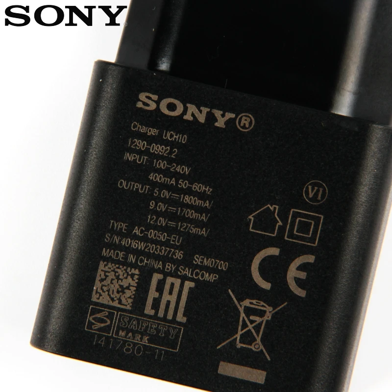 Оригинальный адаптер для быстрой зарядки SONY UCH10 Xperia XA Ultra E5 Z XL39H Z1 L39|Зарядные