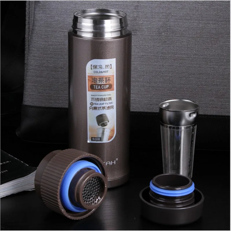 

450ML Thermos Tumbler Stainless Steel Thermo Mug With Tea Infuser Drinking Bottle For Water Sports Vacuum Flask Coffee Mug