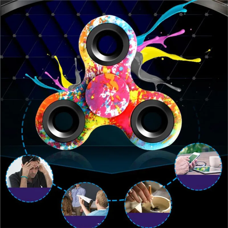 

Tri-spinner Fidget Spinner Hand Finger Spinner lot game Function Spinning Toy Stress Wheel Any-steering Stress Spiner Toys gift