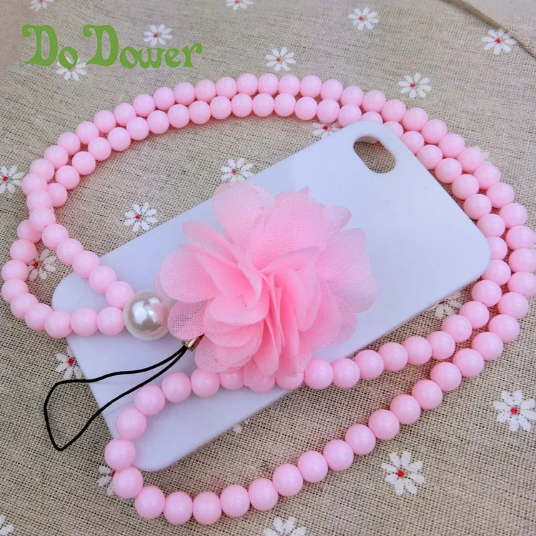 Lariat Lanyard Bead acrylic necklace neck strap keys/phones USB holder