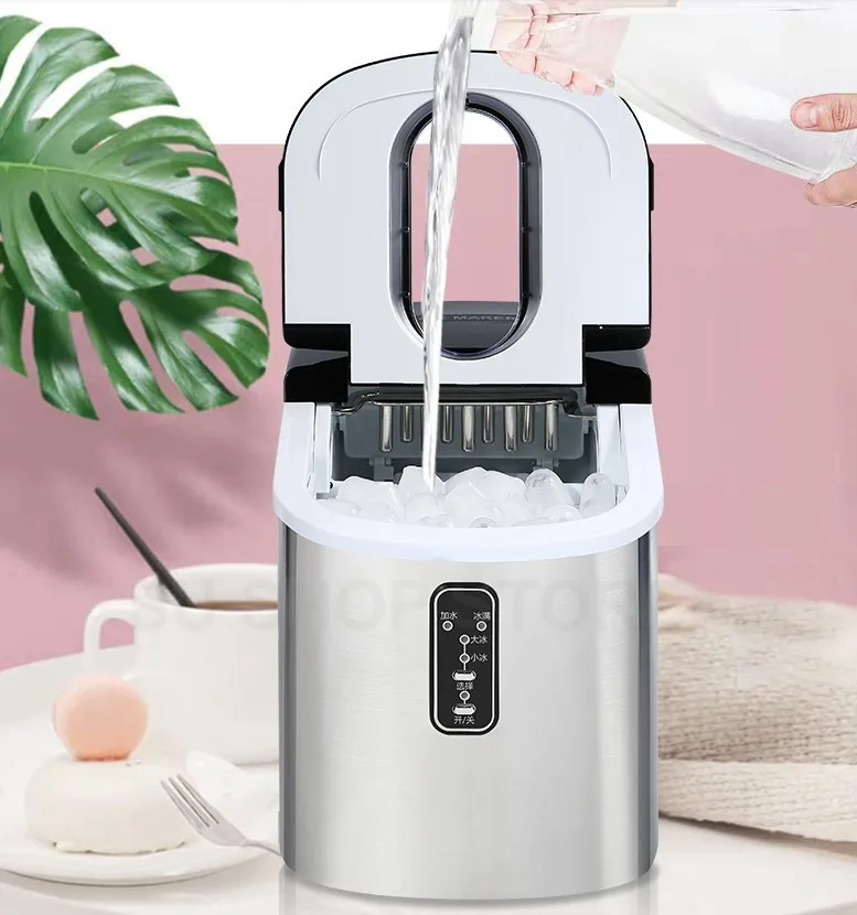 Free shipping 16kgs/24H Portable Automatic ice Maker, Household bullet round ice make machine for family, small bar,coffee shop