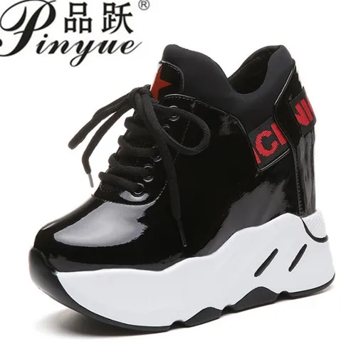 

Spring Autumn Platforms Wedges Boots Women Casual Lace Up Martin Boots Fashion High Heels Shoes Female Height Increasing Pumps