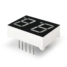 MCIGICM 10 шт. 7 сегмент общий анод 2 битовая цифровая трубка 0," 0.5in. Красный светодиодный дисплей 7 segmentos светодиодный цифровой трубки