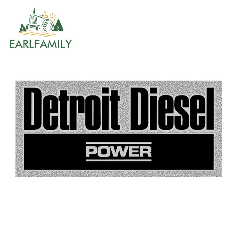 

EARLFAMILY 15cm x 7cm Detroit Diesel Power Chrome Funny Stickers Decals Car Styling Stickers Motorcycle Car Decal Accessories