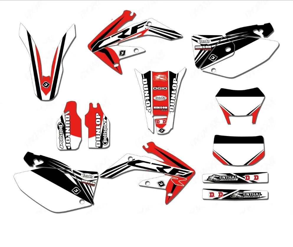 

GRAPHICS & BACKGROUNDS DECAL STICKERS Kit for Honda CRF250X 2004 2005 2006 2007 2008 2009 2010 2011 2012 CRF 250 X custom Number