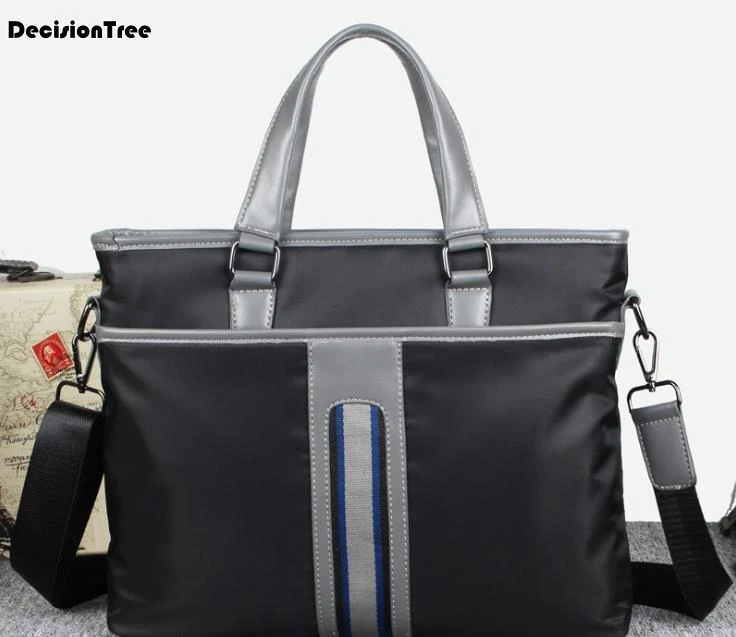 

New Fashion Nylon Briefcase For Business Men Casual Simple Style Male Travel Shoulder Bag Famous Brand Solid Laptop Handbag