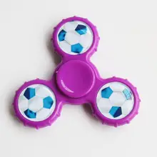 10 шт/лот футбольный стиль Непоседа ручной Спиннер для пальцев Спиннер Игрушка фокус три Спиннер для пальца, гироскоп Torq игрушка уменьшить стресс подарки