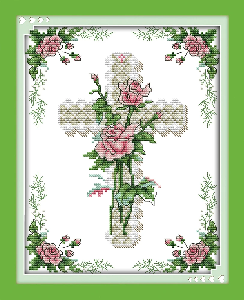 

The heart of a rose Home Decor Cross Stitch Kits Printed Canvas DMC Counted printed Cross-stitch set Embroidery Needlework Kit
