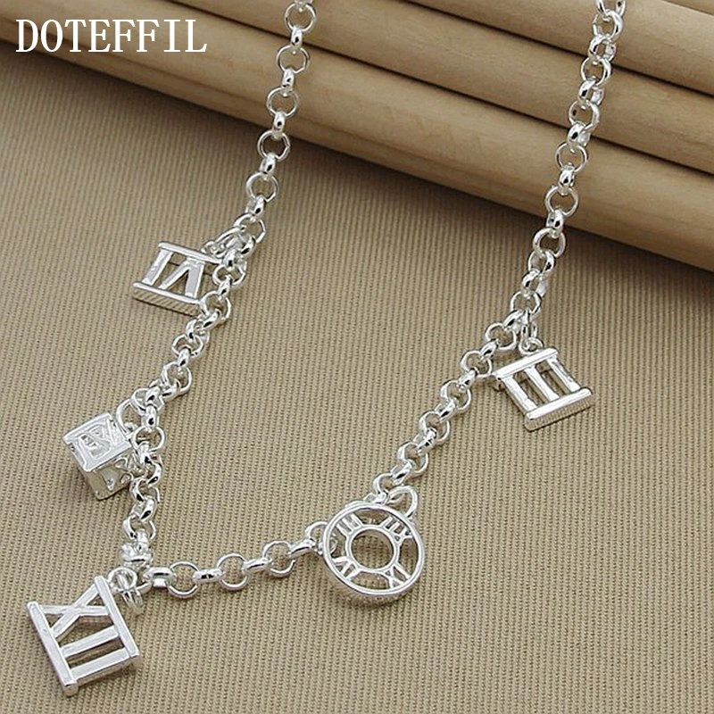 

Wholesale Silver 925 Necklace Factory Price 925 Stamped Fashion Jewelry Rome Necklace