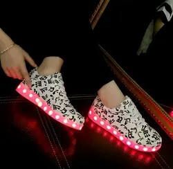 Световой Обувь со светодиодной подсветкой для детей LED модные Светящаяся обувь корзина со светодиодной подсветкой Обувь для девочек Enfant