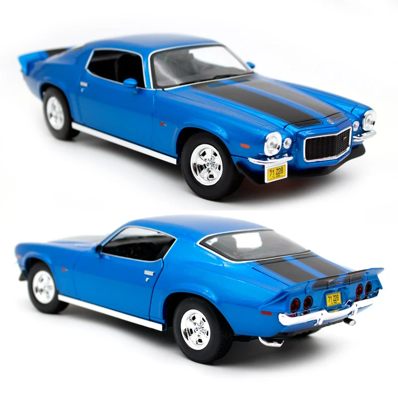 Maisto 1:18 1971 chevrolet camaro синий автомобиль литой под давлением роскошная классическая модель автомобиля винтажная модель автомобиля Игрушечная модель автомобиля информация для отслеживания