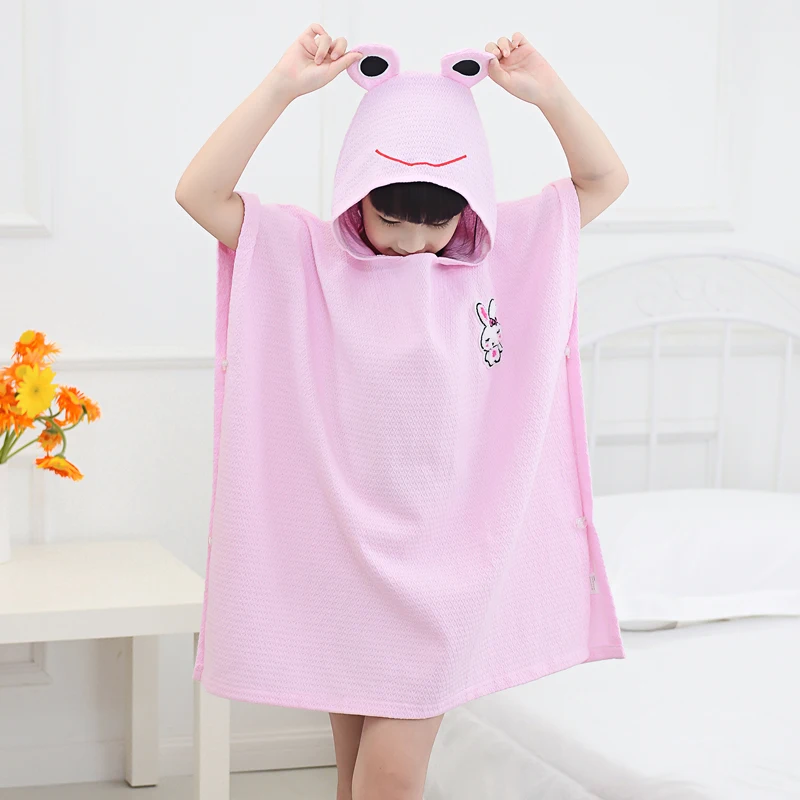 

Children's Bathrobes Kids Hooded cotton Robe Baby Beach Bath Robe Kids Sleepwear Boy Girls Cartoon Bathrobe Teenager summer